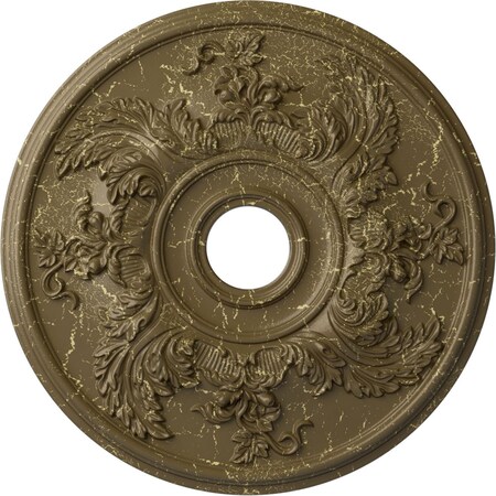 Ekena Millwork Acanthus Twist Medallion (Canopies up to 8 3/8"), 23 5/8"OD x 4 5/8"ID x 1 7/8"P, Mississippi Mud CM23ACMMC
